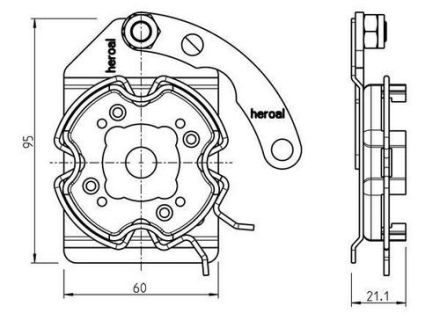 Rademacher 94401516 Click drive bearing heroal left 1 pc.