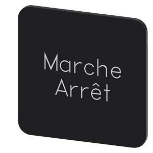 Siemens 3SU1900-0AF16-0GU0 Nameplate 22x22 Arret-Marche