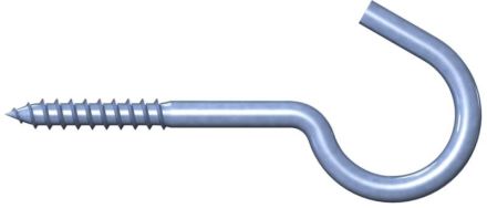 Reisser 000334S021-035060S-1 Ceiling hook wood thread RN 334, 3.5 X 60, steel, galvanized, blue pass., packed 25 a