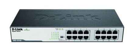 D-Link DGS-1016D/E 16x10/100/1000T DGS-1016DE 19' Switch unmanaged fanless