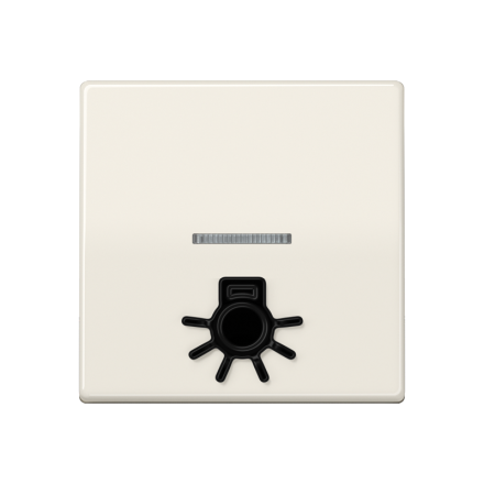 Jung ABAS591L1KO5 rocker switch 1-way with light guide, with touch-sensitive symbol light, Duroplast antibacterial, AS series, white