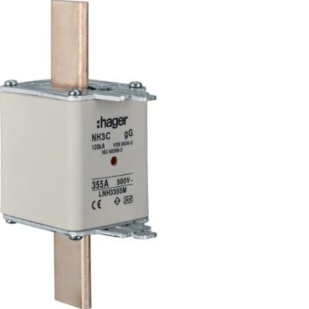 Hager LNH3355M NH fuse link NH3C gG 500V 355A K-detector