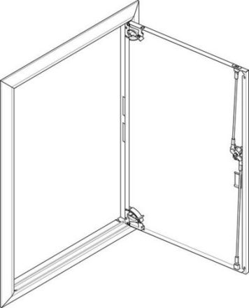 ABN for flush-mounted flat distributor 2x6 rows ESPRO cover frame with solid door (GBRU26T)