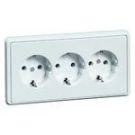 Hochköpper 00819711 D 95.6513.02 3-way pure white socket SCHUKO