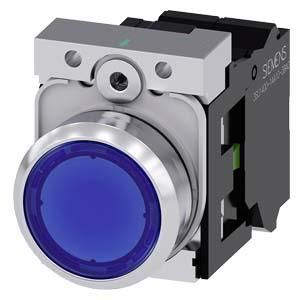 Siemens 3SU1152-0AB50-3BA0 push button illuminated 22mm round blue 1S