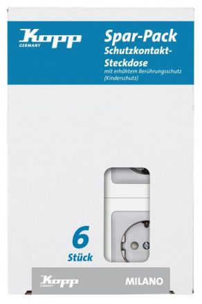 Kopp 912120010 socket MILANO, steel