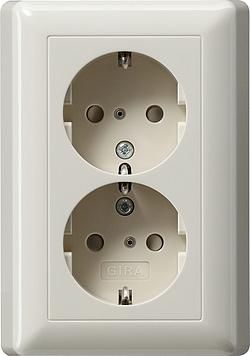 Gira 078301 Double SCHUKO KS Standard 55 Cream white