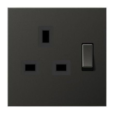 Jung AL3171AN switchable socket, British Standard, 13 A 250 V ~, screw terminals BS 1363-1, 4 mm2, without claws, integrated increased contact protection, SAFETY+