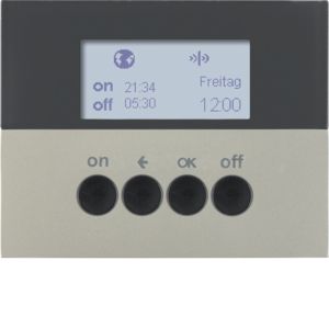 BERKER 85745273 KNX-RF timer quicklink K.1/K.5 | with display | matt lacquered stainless steel