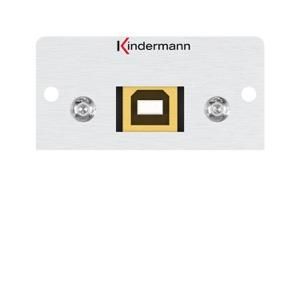 Kindermann 7444000525 USB 2.0 B-socket/A-socket cable breakout connection panel half panel 50x50mm