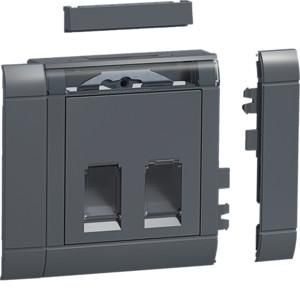 TEHALIT GSETDM0329011 2-f. RJ45 Type03 graphite white device installation set