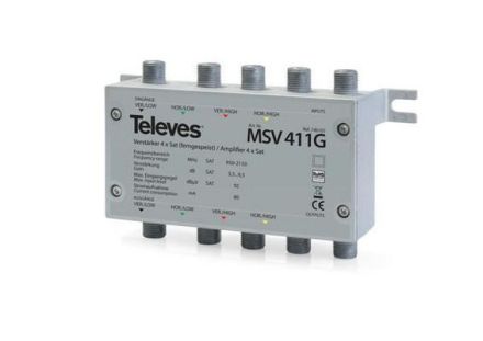 Televes 746101 MSV411G 4x SAT remote powered amplification amplifier