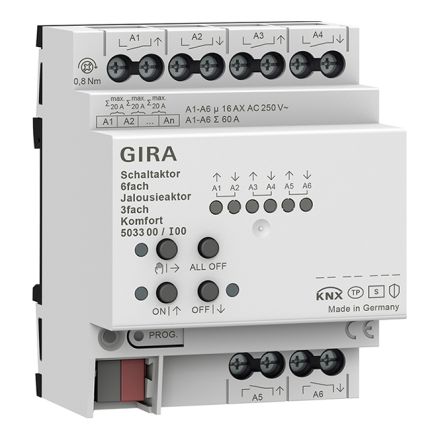 GIRA 503300 KNX universal actuator | 6-way, comfort