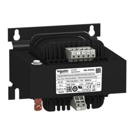 Schneider Electric ABL6TS06U 230/400VAC 63VA 1X 230VAC transformer