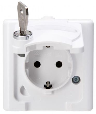 Kopp 103500001 AP-wet room 1f. 16A 250V IP44 20 grey SCHUKO socket