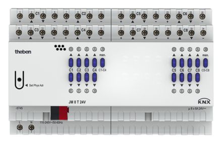 THEBEN JM 8 T 24V KNX blind actuator FIX 24 V | 8-fold