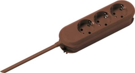 Bachmann 388.471 table socket 3-way screwed brown