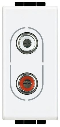 Bticino N4281 junction box RCA 2-f white, (white)