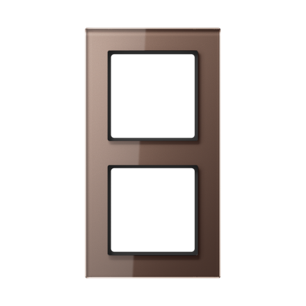 Jung AC582GLMO glass frame 2-way, vertical and horizontal mounting, glass, A CREATION, mocha