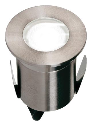 EVN 652110 stainless steel rigid round 230V 1.2W white LED recessed light