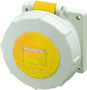 Mennekes 217A panel mount socket 16A 3-pin 4h 110V IP67