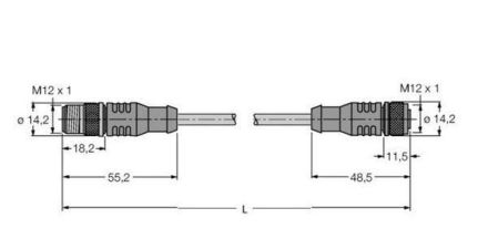 Turck 6915660 RSSW-RKSW451-8M connection cable
