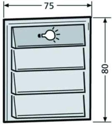 Renz 97-9-85276.9016 with 1 light/3 bell button RAL9016 white button module (old: 97-9-85108)