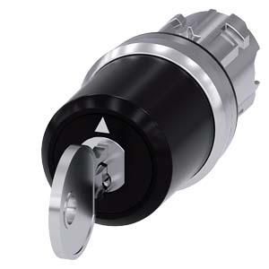 Siemens 3SU1050-5LM01-0AA0 key switch CES 22mm round locking number STGH10 O