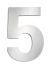 CMD stainless steel house number 5 large G5