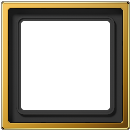 Jung LS981GGO frame 1-way, vertical and horizontal mounting, metal with real gold plating, LS 990, gold-plated