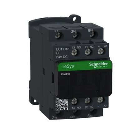 Schneider Electric LC1D18BL 3-pole 18A 24VDC 1S/1OE contactor