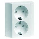 Hochköpper 00491711 D 80.6512.02 SI 2-way pure white socket SCHUKO