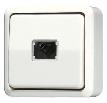 Jung 634A button, 1-pole normally open contact with separate signal contacts, 10 A 250 V ~, AP 600, white