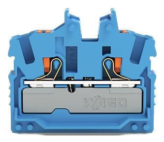 Wago 2252-324 Mini Push-in CAGE CLAMP 2.5qmm blue 2 conductor feed-through terminal