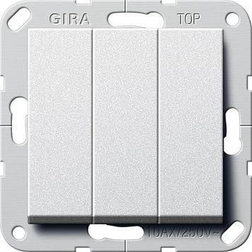 Gira 283226 rocker switch change 3-way system 55 color aluminum