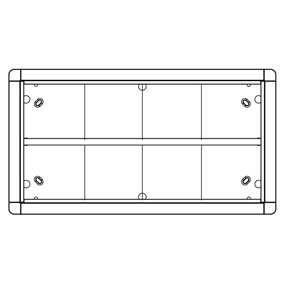 Ritto 1883730 surface-mounted frame 8 module slots, titanium