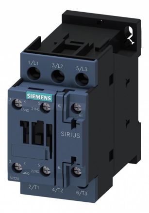 Siemens 3RT2024-1AM20 AC-3 5.5kW/400V 1S+1NC AC 208V 50/60Hz 3p contactor