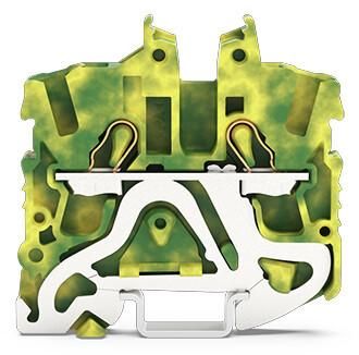 Wago 2052-1207 Push-in CAGE CLAMP 2.50qmm green-yellow 2 conductor mini protective conductor terminal