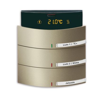 Busch-Jaeger 6321/38-260 Control element 3/6-way, with IR interface and RTR, Busch-triton® palladium
