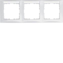Berker 10238919 Frame with label field polar white, glossy Berker S.1