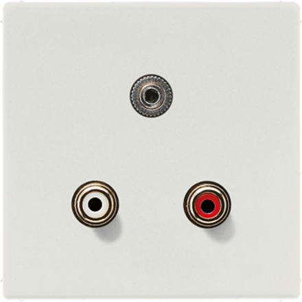 Jung MALS1011LG multimedia connection system Cinch audio / mini jack 3.5 mm, LS series, light grey