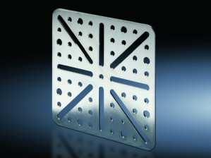 RITTAL 8612410 mounting plate, screw-on, pack of 4.