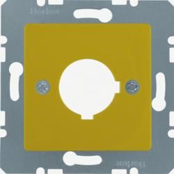 Berker 143207 Central plate for signalling and control device 22.5 mm yellow, glossy Central plate