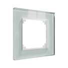 MERTEN MEG4010-2320 1-way crystal white M-Plan real glass frame