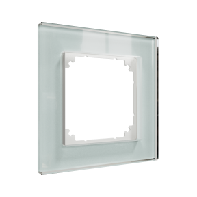 MERTEN MEG4010-2320 1-way crystal white M-Plan real glass frame