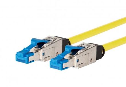 METZ CONNECT patch cable RJ45 AWG26 yellow 3.0m patch cable Cat.8.1, 13084H3077-E