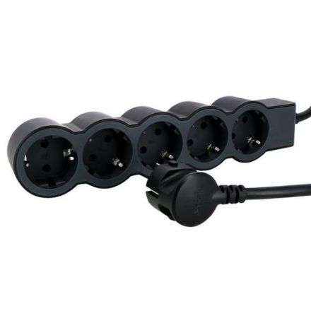 Legrand 694564 flat 5xSD 3 mtr.cable black power strip