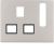 Berker 3313077014 Centre piece for sockets, British Standard switchable stainless steel Ber