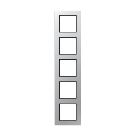Jung A5585BFAL frame 5-way, vertical and horizontal mounting, thermoplastic painted, A 550, aluminium