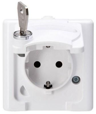 Kopp 103502003 AP-wet room 1f. 16A 250V IP44 1 aw SCHUKO socket